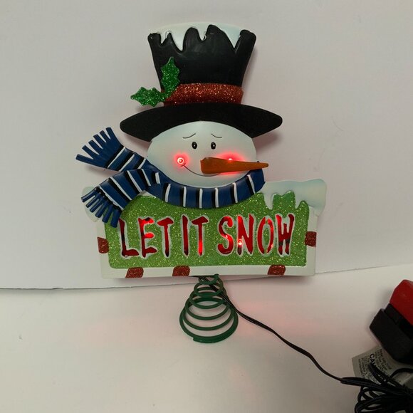 LED Snowman Tree Topper Holiday Time 10.75 inch Christmas Frosty Lighted - Picture 2 of 9